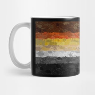 Abstract Paint Splatter Gay Bear Pride Flag Pattern Mug